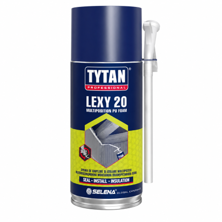 Spuma poliuretanica multipozitie Tytan Lexy 20, cu pai, 300 ml